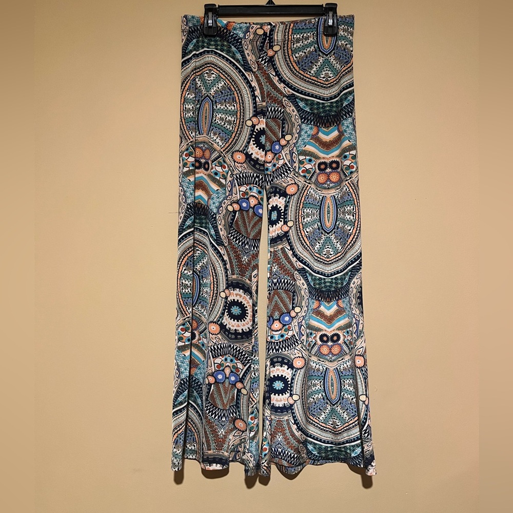 Veronica M Printed Flare Leg Pants